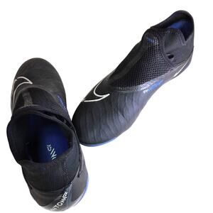 Nike Phantom GX Academy DF FG/MG Soccer Cleats Youth 6.5 Black Blue